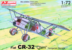 AZ Model 7613 Fiat CR-32bis Chirri Hungarian Service 1:72 Plastic Model Aircraft Kit