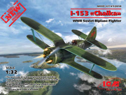 ICM 32010 Polikarpov I-153 WWII Soviet Biplane Fighter 1:32 Aircraft Model Kit