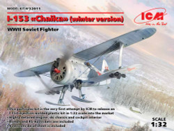 ICM 32011 Polikarpov I-153 Soviet winter version on skis 1:32 Aircraft Model Kit
