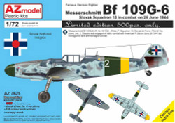 AZ Model 7625 Messerschmitt Bf-109G-6 'Slovak Sq.13 1:72 Plastic Model Aircraft Kit