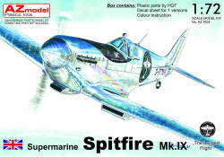 AZ Model 7634 Supermarine Spitfire Mk.IX Longest Flight 1:72 Plastic Model Aircraft Kit