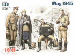 ICM 35541 Soviet Military men at rest Set of 4 figures 1:35 Figure Model Kit