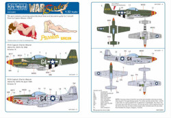 Kits World 132001 Aircraft Decals 1:32 North-American P-51D Mustang (2) 413691OD