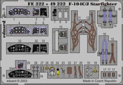 Eduard FE222 Etched Aircraft Detailling Set 1:48 Lockheed F-104C/F-104J Starfigh