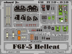 Eduard FE249 Etched Aircraft Detailling Set 1:48 Grumman F6F-5 Hellcat Pre-paint