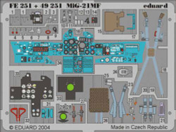 Eduard FE251 Etched Aircraft Detailling Set 1:48 Mikoyan MiG-21MF Pre-painted in