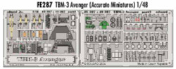 Eduard FE287 Etched Aircraft Detailling Set 1:48 Grumman TBM-3 Avenger Pre-paint