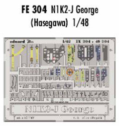 Eduard FE304 Etched Aircraft Detailling Set 1:48 Kawanishi N1K2-J 'George' Pre-p