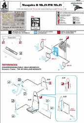 Eduard FE242 Etched Aircraft Detailling Set 1:48 de Havilland Mosquito Mk.IV/PR