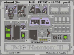 Eduard FE257 Etched Aircraft Detailling Set 1:48 McDonnell F-4G Phantom Pre-pain