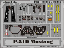 Eduard 49216 Etched Aircraft Detailling Set 1:48 North-American P-51D Mustang Pr