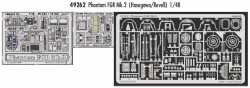 Eduard 49262 Etched Aircraft Detailling Set 1:48 McDonnell-Douglas FGR.2 Phantom