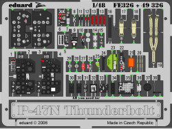 Eduard FE326 Etched Aircraft Detailling Set 1:48 Republic P-47N Thunderbolt Pre-