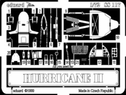 Eduard SS117 Etched Aircraft Detailling Set 1:72 Hawker Hurricane Mk.II