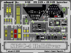 Eduard FE349 Etched Aircraft Detailling Set 1:48 Curtiss SB2C-4 Helldiver interi