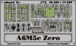 Eduard SS200 Etched Aircraft Detailling Set 1:72 Mitsubishi A6M5c 'Zero' Pre-pai