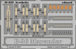 Eduard 49029 Etched Aircraft Detailling Set 1:48 Martin B-26 Marauder seatbelts
