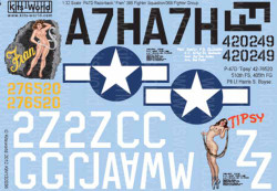 Kits World 132036 Aircraft Decals 1:32 Republic P-47D Thunderbolt 'Razorback' 'F