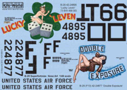 Kits World 148075 Aircraft Decals 1:48 Boeing B-29A Superfortress (2) 42-24895 T