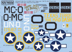 Kits World 148073 Aircraft Decals 1:48 Lockheed P-38J Lightning 43-28431 MC-O 'H