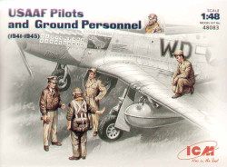 ICM 48083 USAAF Pilots/Ground crew figures 1941/45 1:48 Figure Model Kit