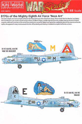 Kits World 148014 Aircraft Decals 1:48 Boeing B-17G Flying Fortress 360th BS 303