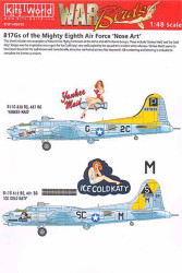 Kits World 148015 Aircraft Decals 1:48 Boeing B-17G Flying Fortress 8th Air Forc