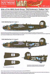 Kits World 148019 Aircraft Decals 1:48 Consolidated B-24H Liberator 834th BS, 48