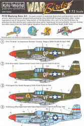 Kits World 172002 Aircraft Decals 1:72 North-American P-51B Mustang Nose Art 336