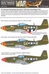 Kits World 172008 Aircraft Decals 1:72 North-American P-51B/North-American P-51D