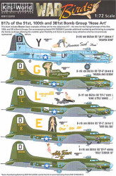 Kits World 172010 Aircraft Decals 1:72 Boeing B-17F/B-17G Flying Fortress . 91st