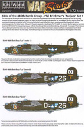 Kits World 172017 Aircraft Decals 1:72 Consolidated B-24H Liberator 834th BS, 48
