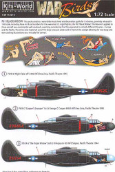 Kits World 172015 Aircraft Decals 1:72 Northrop P-61A/P-61B 'Black Widow' (7) 25