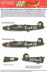 Kits World 148021 Aircraft Decals 1:48 Consolidated B-24H Liberator 834th BS, 48