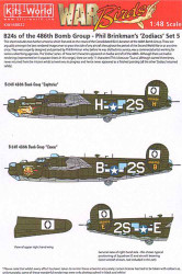 Kits World 148022 Aircraft Decals 1:48 Consolidated B-24H Liberator 834th BS, 48
