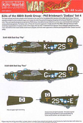 Kits World 148023 Aircraft Decals 1:48 Consolidated B-24H Liberator 834th BS, 48