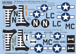 Kits World 172046 Aircraft Decals 1:72 North-American P-51D Mustang 20th FG 77th