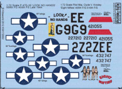 Kits World 172052 Aircraft Decals 1:72 Republic P-47D Thunderbolt G9-E 42-27210