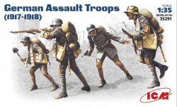 ICM 35291 German (WWI) Assault Infantry 1917-1918 1:35 Figure Model Kit