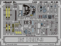 Eduard FE346 Etched Aircraft Detailling Set 1:48 Messerschmitt Bf-109F-2 Pre-pai