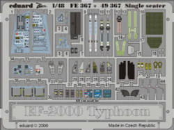 Eduard FE367 Etched Aircraft Detailling Set 1:48 Eurofighter EF-2000A Typhoon si