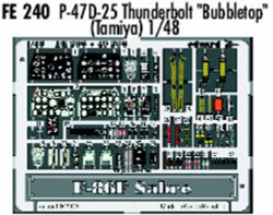 Eduard FE240 Etched Aircraft Detailling Set 1:48 Republic P-47D-25 'Bubble' Pre-
