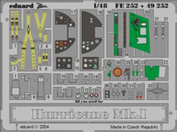 Eduard FE252 Etched Aircraft Detailling Set 1:48 Hawker Hurricane Mk.I Pre-paint