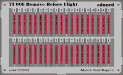 Eduard 73008 Etched Aircraft Detailling Set 1:72 Remove Before Flight/RBF tagsfl