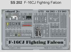 Eduard SS202 Etched Aircraft Detailling Set 1:72 Lockheed-Martin F-16CJ Fighting
