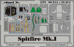 Eduard SS214 Etched Aircraft Detailling Set 1:72 Supermarine Spitfire Mk.I Pre-p