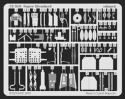 Eduard 72350 Etched Aircraft Detailling Set 1:72 Dassault Super Etendard