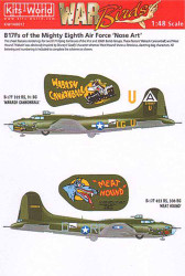 Kits World 148012 Aircraft Decals 1:48 Boeing B-17F Flying Fortress Mighty Eight
