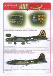 Kits World 148065 Aircraft Decals 1:48 Boeing B-17G Flying Fortress 42-32024 WA-