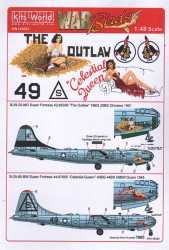 Kits World 148082 Aircraft Decals 1:48 Boeing B-29A-25-MO Super Fortress 42-6530